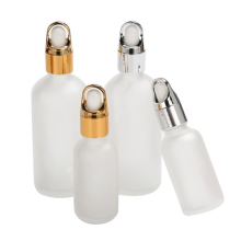 Factory Supply Attractive Price Round Clear Frosted Glass Dropper Bottle 30Ml 50Ml 100Ml For Essential Oil